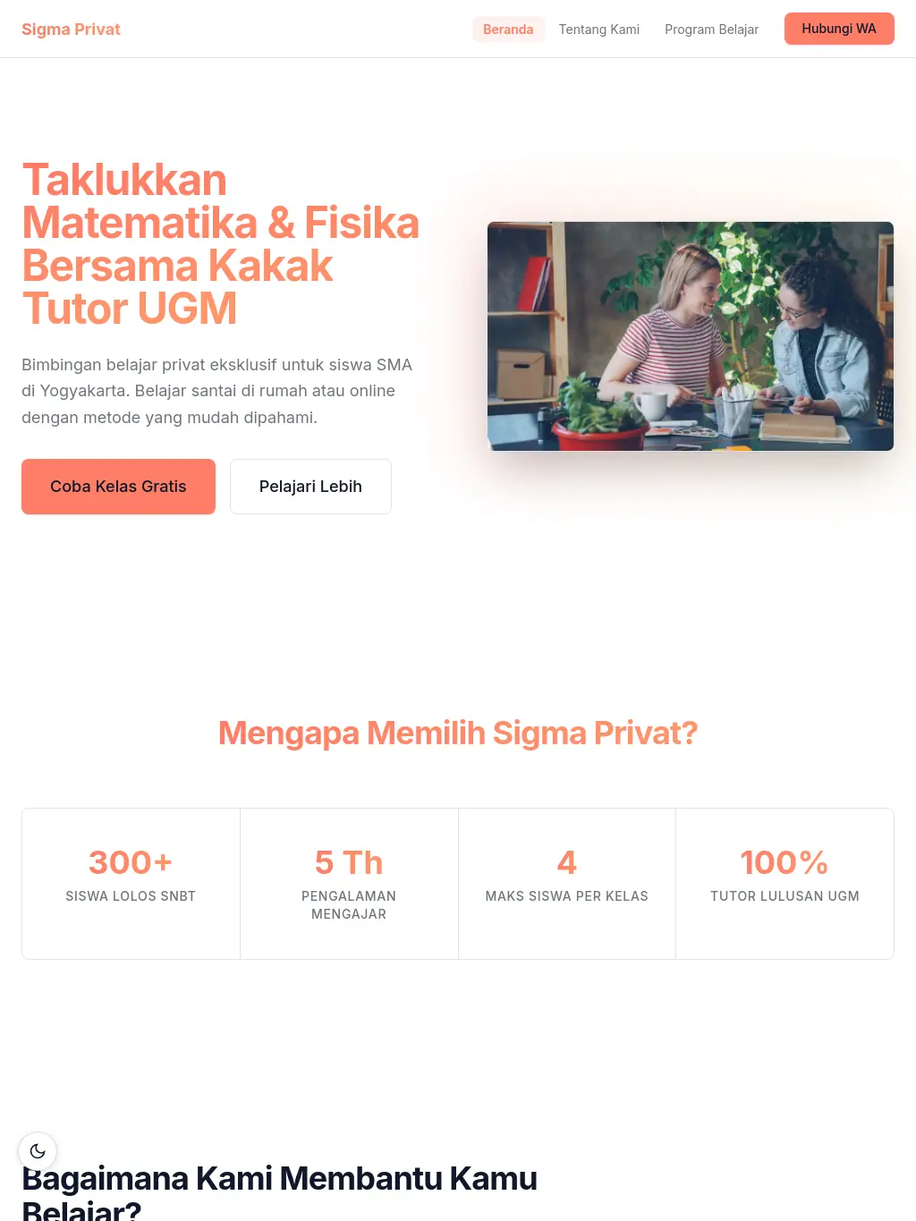 Sigma Privat - Template Website Bimbel