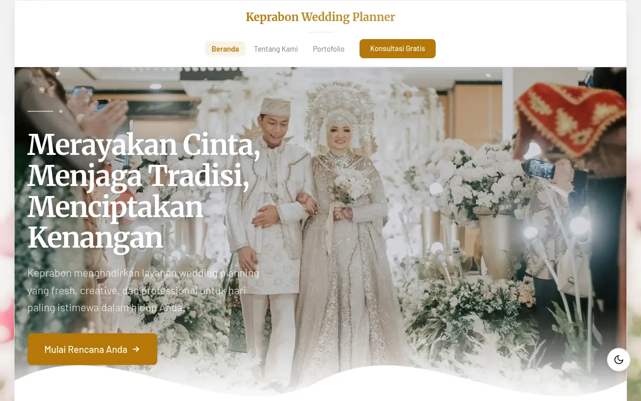 template-website-wedding-planner