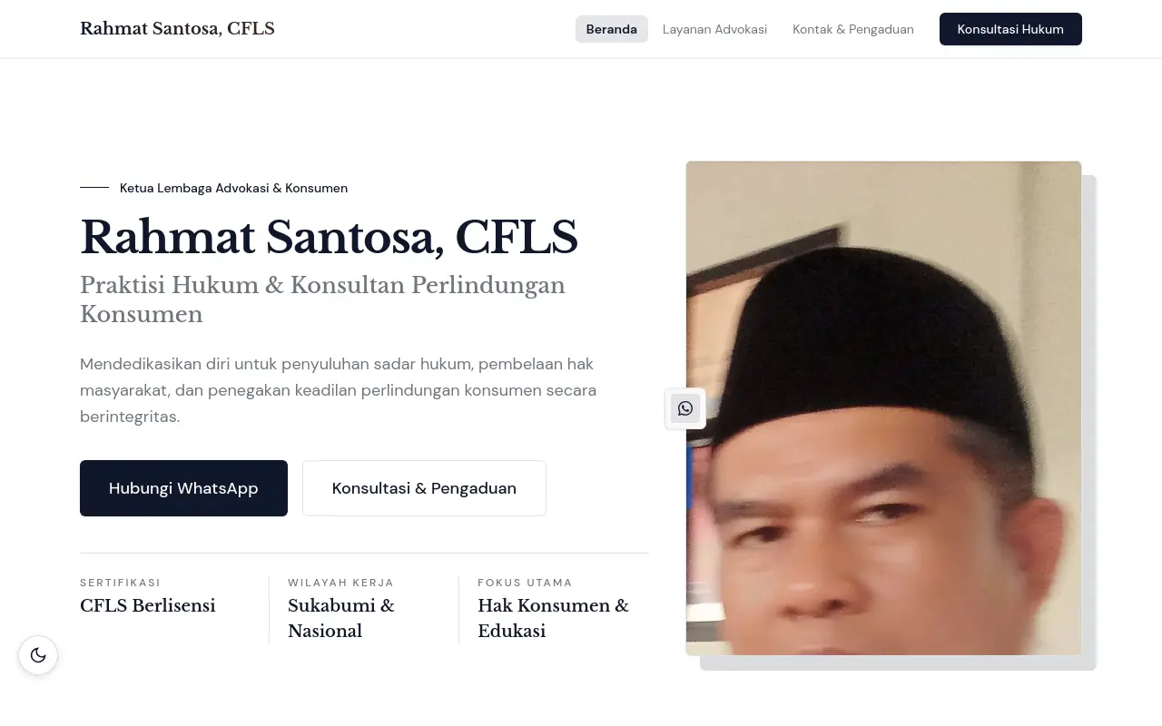 Rahmat Santosa, CFLS